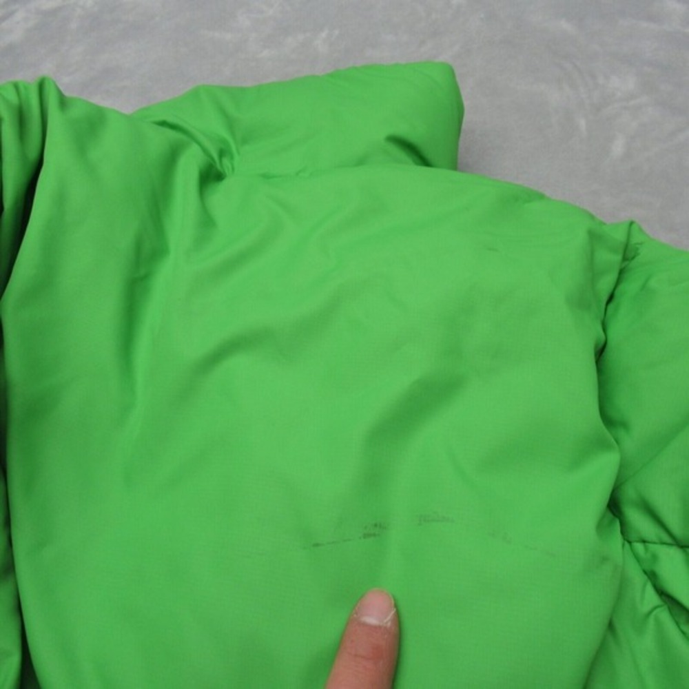 Nike Down Jacket Youth Large 12-14 Green Swoosh Zip Pockets Ripstop Full Zip - Picture 5 of 16